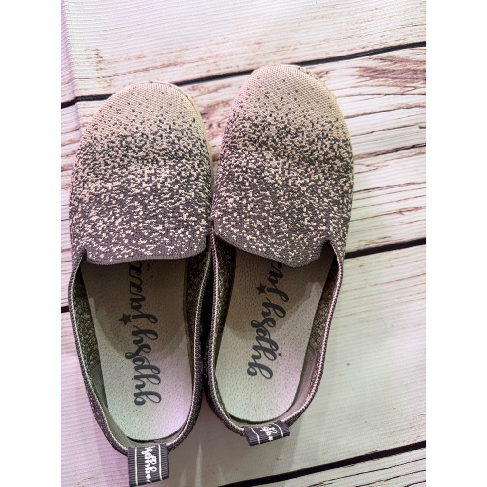 Gypsy Jazz Womens Size 7 Marled Knit Slip On Loafers Taupe Cream Casual Flats